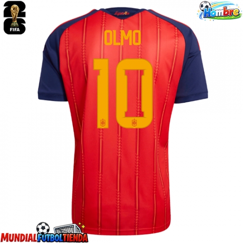Camiseta España Dani Olmo #10 Primera Equipación Replica Mundial 2026 mangas cortas